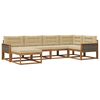 vidaXL Outdoor-Sofagarnitur 6 stk. Natur und Beige