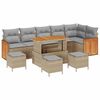 vidaXL Gartensofa-set 10 stk. 10-Sitzanzahl Beige und Hellgrau