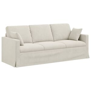vidaXL Sofa Creme 198 x 78 x 80 cm Samt