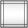 vidaXL Wandspiegel Schwarz 50x50 cm Quadratisch Eisen