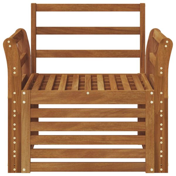 vidaXL Outdoor-Sofagarnitur Natur 75,5 x 63 x 73 cm Massivholz Akazie