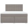 vidaXL Boxspringbett mit Matratze Taupe 180x200 cm Stoff