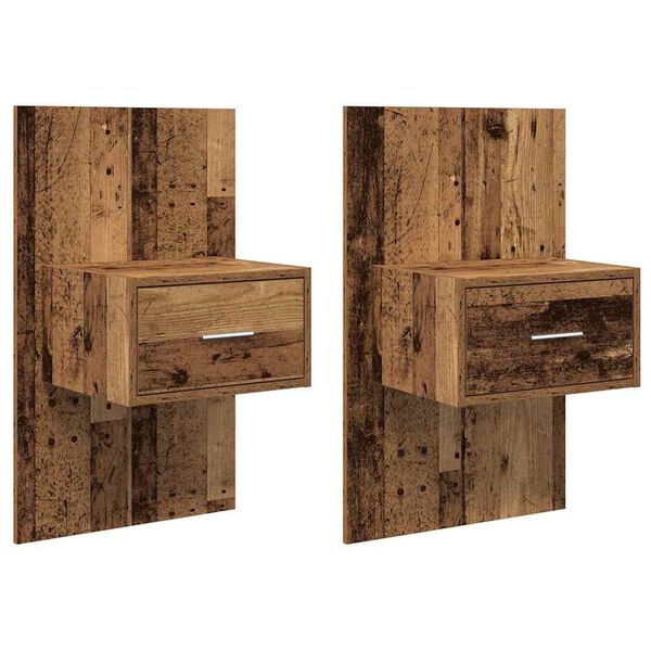 vidaXL Nachttisch 2 pcs Altholz 50 x 32,5 x 80cm Holzwerkstoff