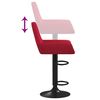 vidaXL Barhocker 2 Stk. Weinrot Samt