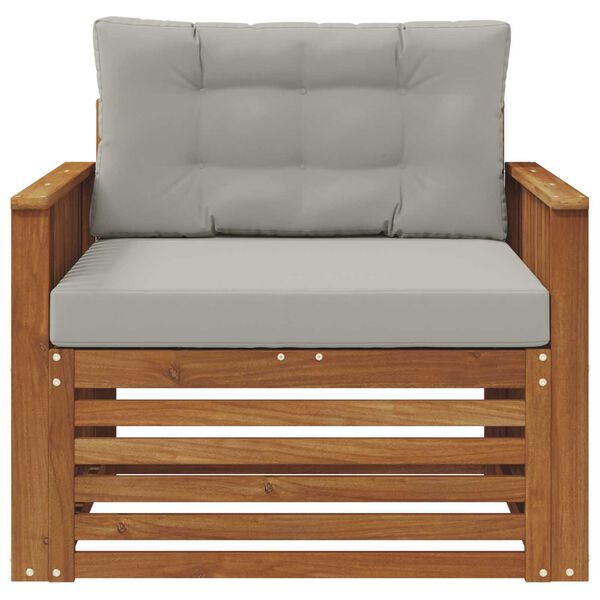 vidaXL Outdoor-Sofagarnitur Massives Akazienholz und Polyester Natur