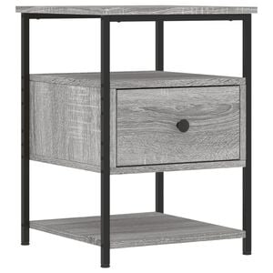 vidaXL Nachttisch Grau Sonoma-Eiche 40x42x56 cm Holzwerkstoff