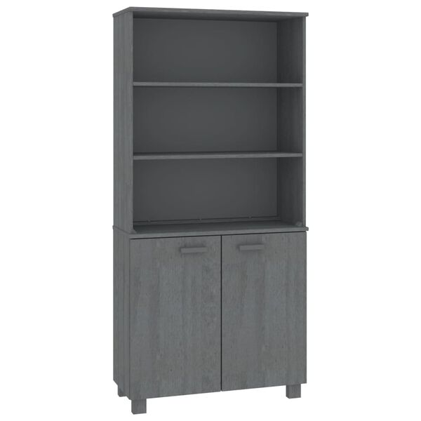 vidaXL Highboard HAMAR Massivholz Kiefer Dunkelgrau