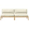 vidaXL Sofa Set mit Kissen Creme 240 x 80 x 69 cm Massivholz Akazie