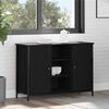 vidaXL Sideboard Schwarz Eichen-Optik 100 x 35 x 70 cm
