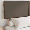 vidaXL Bettgestell mit gepolstertem Kopfteil Taupe 140 x 190 cm