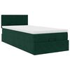 vidaXL Ottoman-Bett mit Matratze Dunkelgr&uuml;n 80x200 cm Samt