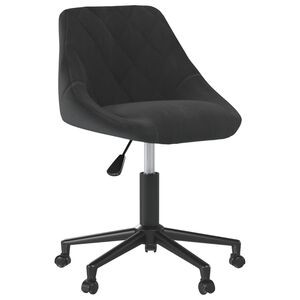 vidaXL B&uuml;rostuhl Drehbar Schwarz Samt