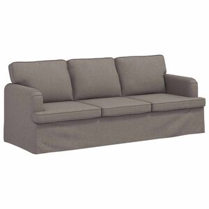 vidaXL Sofa Taupe 201 x 80 x 85 cm Stoff