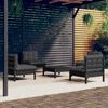 vidaXL 5-tlg. Garten-Lounge-Set mit Anthrazit Kissen Kiefernholz