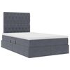 vidaXL Bett mit Stauraum und LED Dunkelgrau 120 x 200 cm Samt