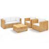 vidaXL 5-tlg. Garten-Lounge-Set mit Kissen Massivholz Teak