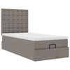 vidaXL Ottoman-Bett mit Matratze & LEDs Taupe 90x190 cm Stoff