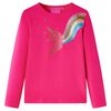 Kinder-Langarmshirt Knallrosa 92