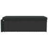 vidaXL 2-tlg. Garten-Lounge-Set mit Auflagen Poly Rattan Schwarz