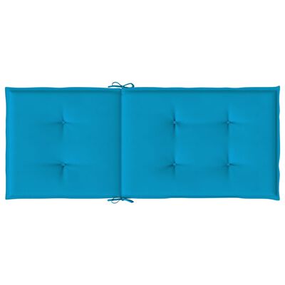 vidaXL Gartenstuhlauflagen für Hochlehner 4 Stk. Blau 120x50x3cm Stoff