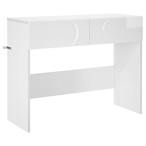 vidaXL Konsolentisch Hochglanz Wei&szlig; 96,5 x 38 x 75 cm Holzwerkstoff