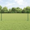 vidaXL Zaun mit Pfosten Gr&uuml;n 0,6 x 25 m Stahl und PVC