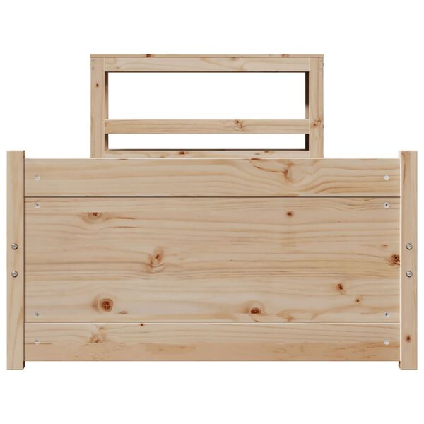 vidaXL Bettgestell mit Kopfteil ohne Matratze 90x190 cm