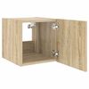 vidaXL TV-Wandschrank mit LED-Leuchten Sonoma-Eiche 30,5x35x30 cm
