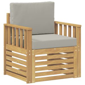 vidaXL 2 St&uuml;ck Outdoor-Sofagarnitur Polyester Wei&szlig; und Hellgrau