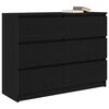 vidaXL Sideboard Schwarz Eichen-Optik 100x35x76 cm Holzwerkstoff