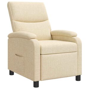vidaXL Liegesessel Creme Stoff