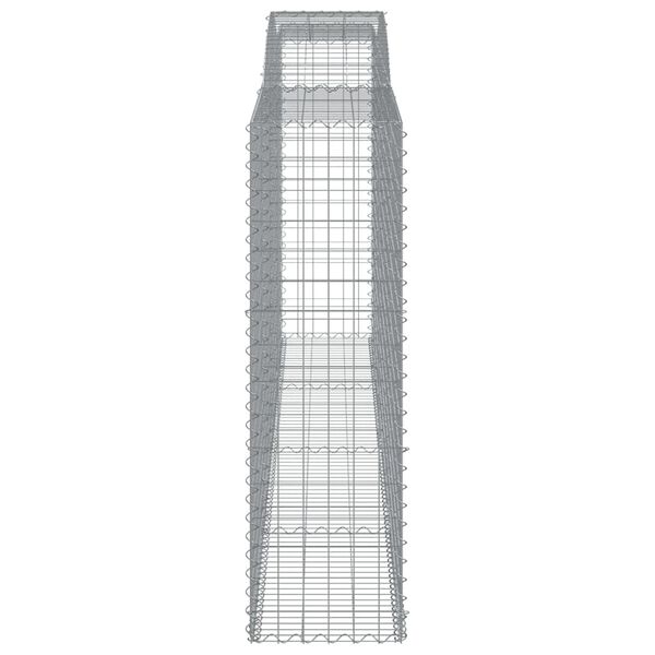vidaXL Gabione mit Hochbogen 400x50x160/180 cm Verzinktes Eisen