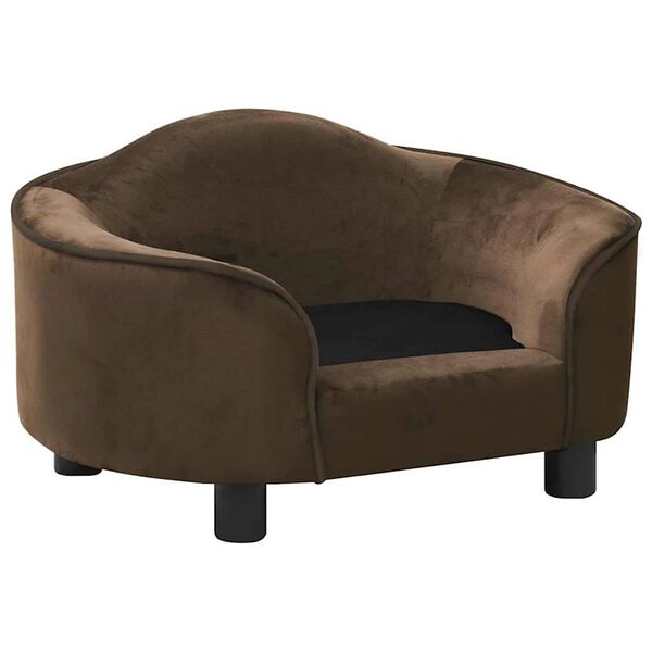 vidaXL Hundesofa Braun 67x47x36 cm Pl&uuml;sch