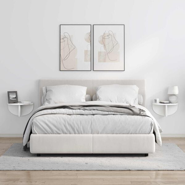 vidaXL Wandregal Wandmontiert Wei&szlig; 38 x 19 x 19 cm Holzwerkstoff