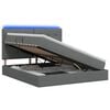 vidaXL LED-Speicherbett mit Matratze Dunkelgrau 140 x 200 cm Stoff