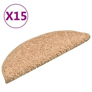 vidaXL Stufenmatten 15 Stk. 56x17x3 cm Gold Halbrund