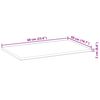 vidaXL Tischplatte Rechteckig 60x50x2 cm Massivholz Akazie
