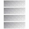 vidaXL Treppe Tritt Rechtwinklig 4 pcs Silber 100 x 30 cm Aluminium