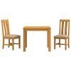 vidaXL Essgruppe 3 stk. Beige Massivholz Eiche