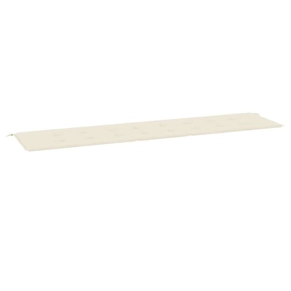 vidaXL Gartenbank-Auflage Creme 200x50x4 cm Oxford-Gewebe