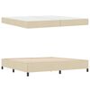 vidaXL Boxspringbett mit Matratze Creme 200 x 200 cm Stoff
