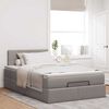vidaXL Ottoman-Bett mit Matratze Taupe 120x200 cm Stoff