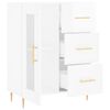 vidaXL Sideboard Hochglanz-Wei&szlig; 69,5x34x90 cm Holzwerkstoff