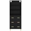 vidaXL Highboard Schwarz Eichen-Optik 69,5 x 32,5 x 180 cm