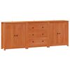 vidaXL Sideboard 3 Stk. Wachsbraun 210 x 35 x 80 cm