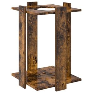 vidaXL Angelrutenhalter Holzwerkstoff 42 x 43 x 60 cm Raucheiche