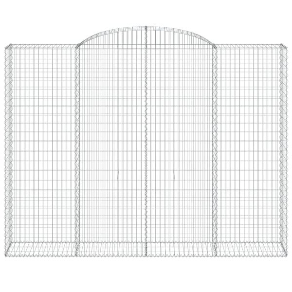 vidaXL Gabionen mit Hochbogen 12 Stk 300x50x220/240cm Verzinktes Eisen