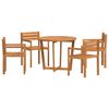 vidaXL 5-teiliges Garten-Ess-Set aus Massivholz Akazie
