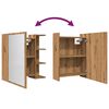 vidaXL Spiegelschrank Artisan-Eiche 62,5x20,5x64 cm Holzwerkstoff