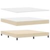 vidaXL Boxspringbett mit Matratze Creme 180 x 200 cm Stoff
